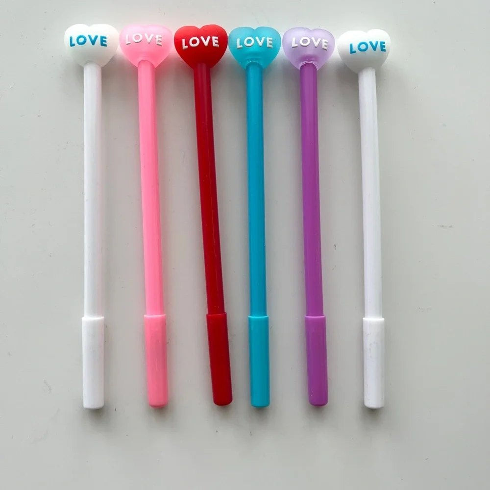 Heart Love Pens Set with Purple Pen Box